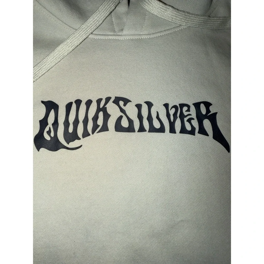 Vintage Quiksilver Hoodie Mens Large Pullover Spellout‎ Surf Skate Grunge Y2K